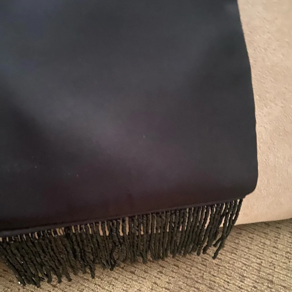 Vintage Satin Small Black Purse - Picture 2 of 2